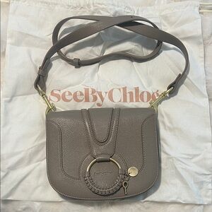 See By Chloe Taupe Leather Crossbody Bag